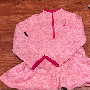 Nautical zipper sweater.